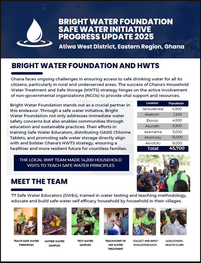 Image of progress update flyer with text and photos.